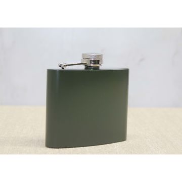 Haki Yeşil Paslanmaz Çelik Kanyak İçki Matarası (5 oz)