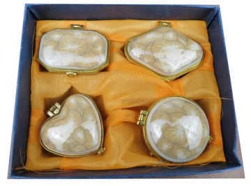 Granit Tasarım Altın Mücevher Kutu Seti (4 Parça)