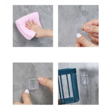 Beyaz Çok Amaçlı Yapışkanlı Banyo Organizeri