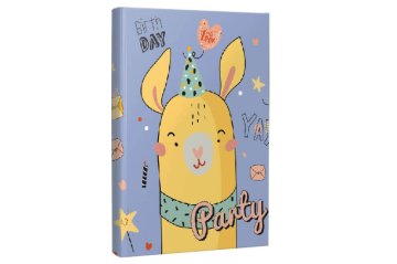 Zürafa Birth Day Party Tasarımlı Çizgili Not Defteri