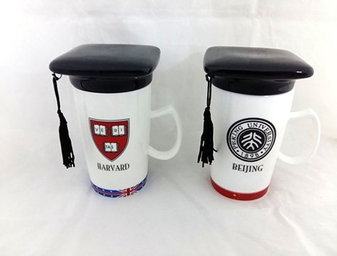 Kep Kapaklı Seramik Kupa Bardak