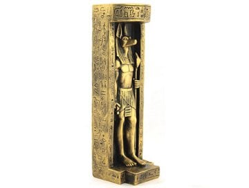 Antik Mısır Tanrısı Anubis Figürlü Tea Light Mumluk