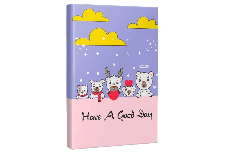 Have A Good Day Tasarımlı Çizgili Not Defteri