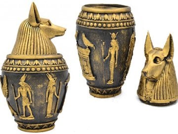 Antik Mısır Tanrısı Anubis Kapaklı Kutu