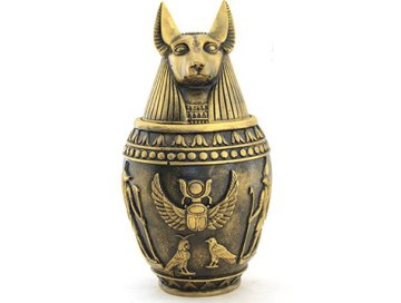 Antik Mısır Tanrısı Anubis Kapaklı Kutu