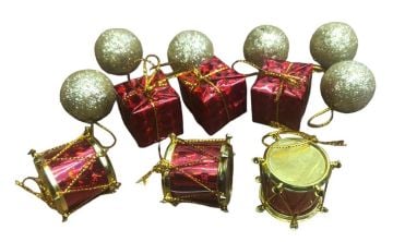 Yılbaşı Çam Ağacı Mini Süsler (12 Parça)