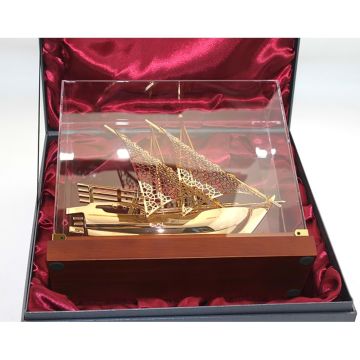 Dekoratif Pirinç Gemi Biblosu (29cm x 26cm)