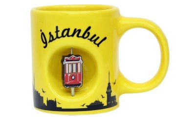 İstanbul Temalı Döner Objeli 3D Stres Kupa Bardak