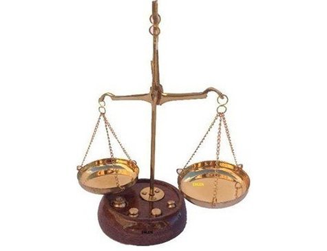 Dekoratif Ahşap Adalet Terazisi (50 Gr)