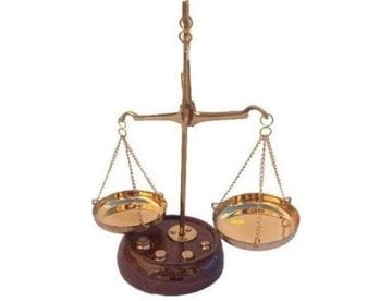 Dekoratif Ahşap Adalet Terazisi (50 Gr)