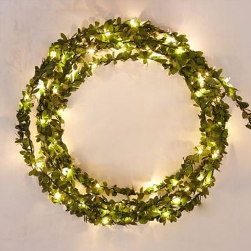 Yaprak Dekorlu 3 Metre Peri Led Pilli Yılbaşı Süsü Aydınlatma
