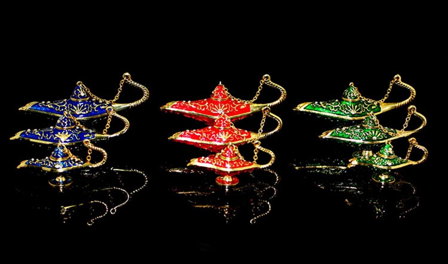 Dekoratif Swarovski Alaaddin Sihirli Lambası Biblosu (13 cm x 11 cm x 8 cm)