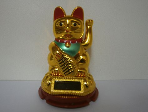 Güneş Enerjili Çağıran Şanslı Kedi Maneki Neko