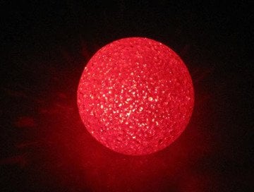 Dekoratif Kırmızı Top Şeklinde Kristal Gece Lambası
