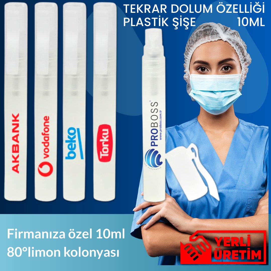 Kalem Şeklinde Tekrar Doldurulabilir Limon Kolonyası 10 ml