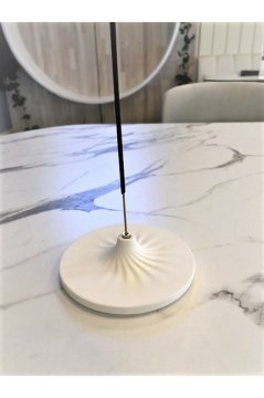 Dekoratif Pirinç Çubuk Beyaz Beton Oval Tütsülük