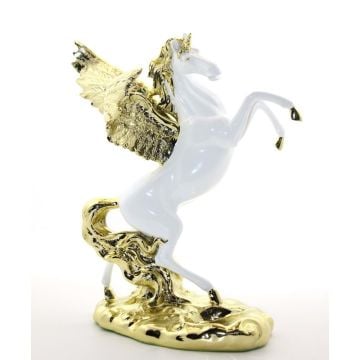 Polyester Gold Şahlanan Kanatlı At Biblosu (35 cm)