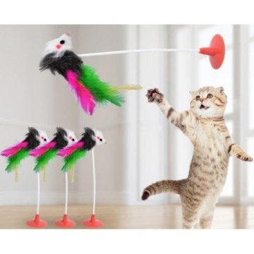Vantuzlu Kedi Fare Oyuncağı