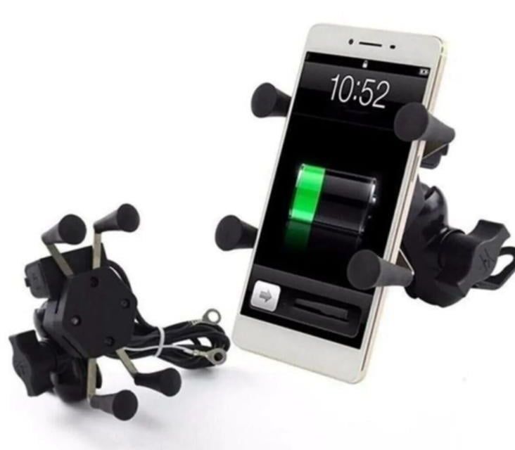 Motosiklet Telefon Tutucu Ahtapot Usb Şarjı Telefon Tutucu