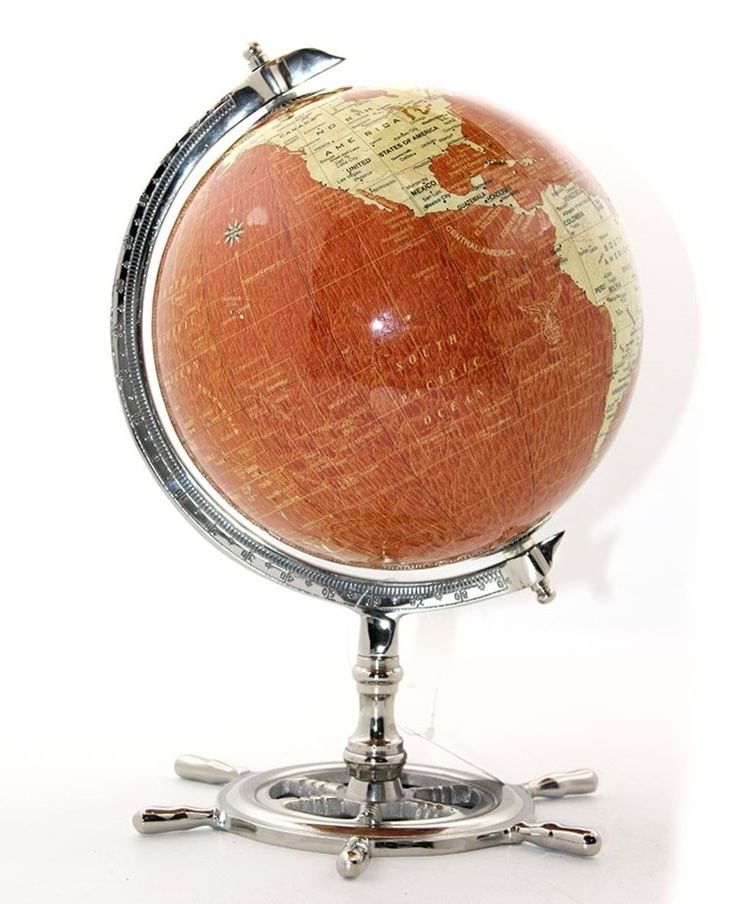 Dekoratif Kırmızı Dünya Küre (32cm)