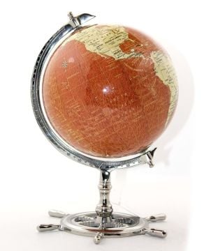 Dekoratif Kırmızı Dünya Küre (32cm)