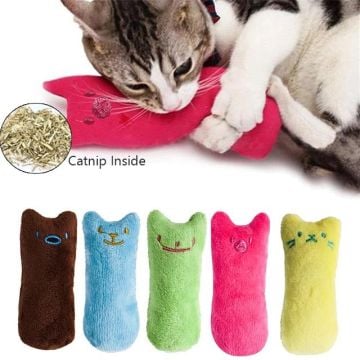 Catnip Otlu Renkli Sevimli Peluş Kedi Oyuncağı