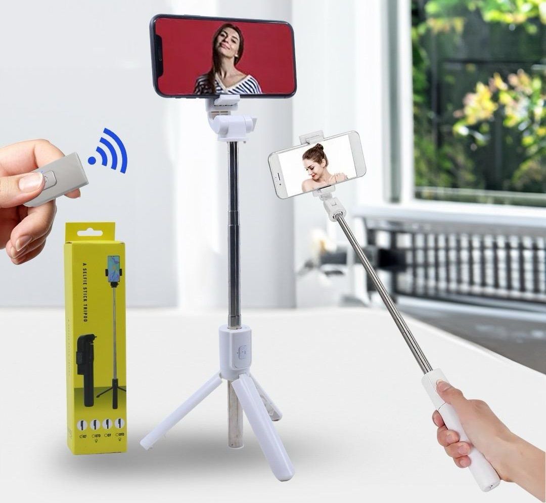 Tripod Bluetooth Kumandalı Kablosuz Selfie Çubuğu