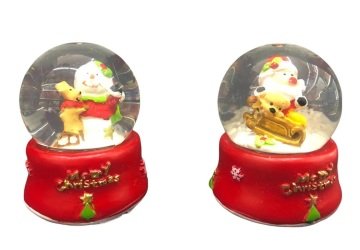 Mini Kardan Adam & Küçük Ayı Yılbaşı Cam Kar Küresi