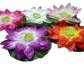 Nilüfer Su Çiçeği Havuz Su Feneri (Tealight Mumluk)