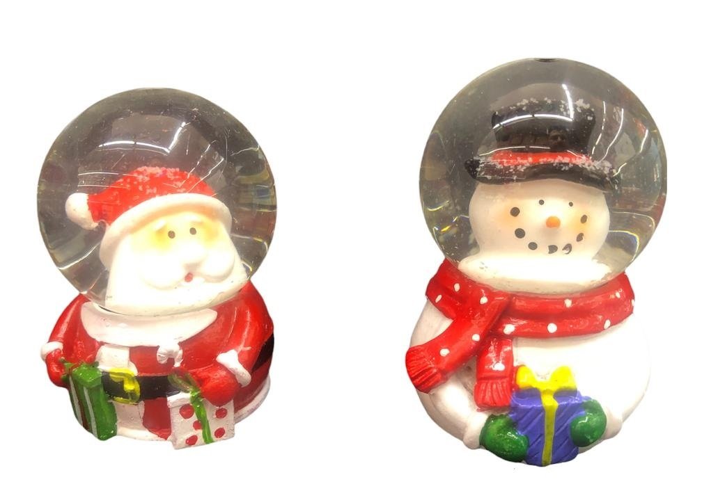 Mini Noel Baba & Kardan Adam Hediyeli Yılbaşı Cam Kar Küresi
