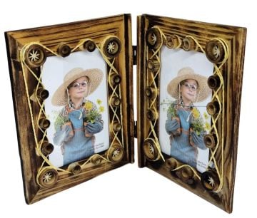 2'li Bambu Dekoratif Fotoğraf Çerçevesi (10 cm x 15 cm)