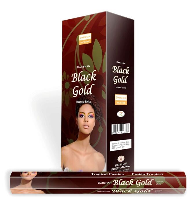 Darshan Black Gold Çubuk Tütsü Incense Sticks (120 Adet)