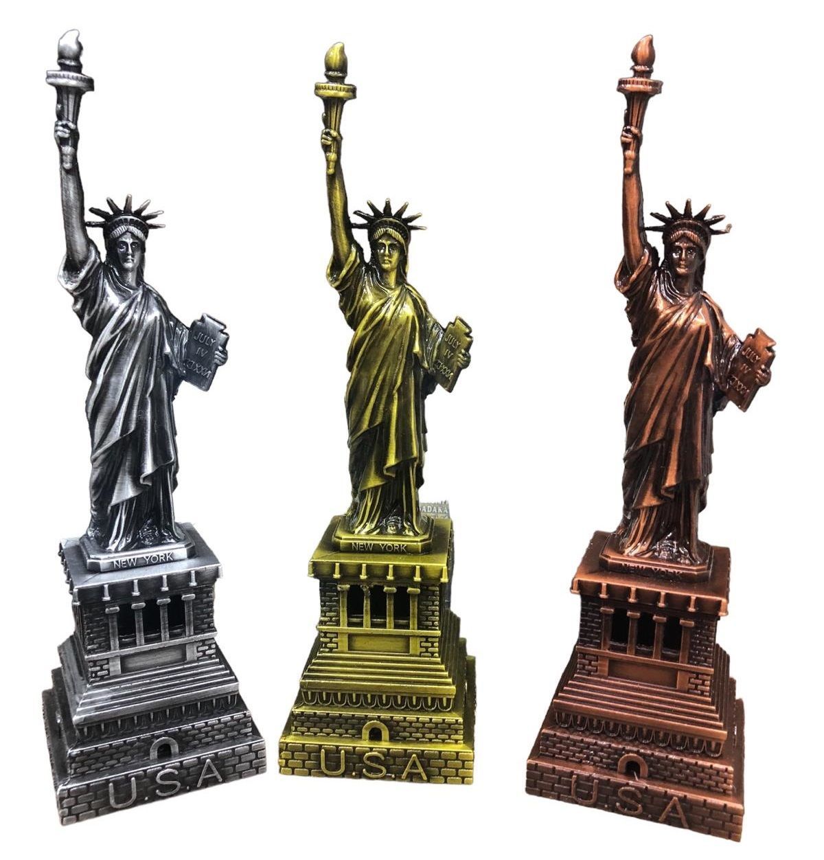 Metal New York Amerika Özgürlük Heykeli Biblosu (32 cm)