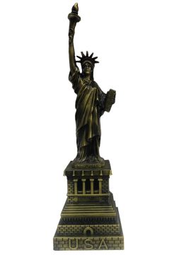 Metal New York Amerika Özgürlük Heykeli Biblosu (32 cm)