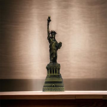 Metal New York Amerika Özgürlük Heykeli Biblosu (32 cm)
