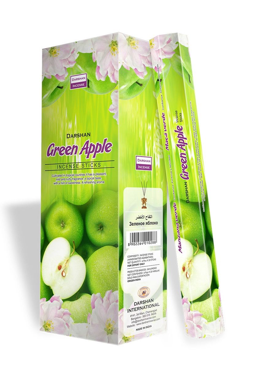 Darshan Green Apple Çubuk Tütsü Incense Sticks (120 Adet)