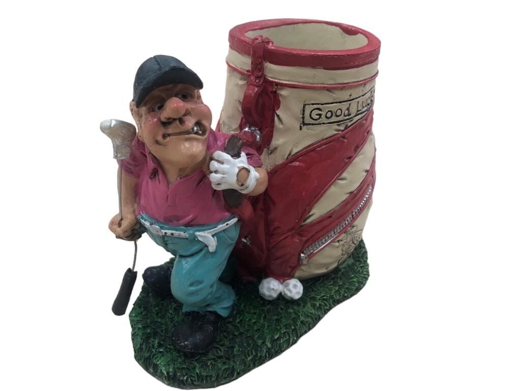Polyester Golfçü Tasarımlı Kalemlik Dekoratif Biblo
