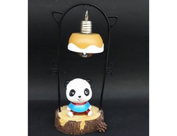 Sevimli Panda Tasarımlı Dekoratif Biblo Gece Masa Lambası