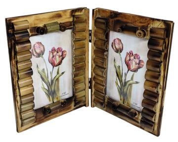 2'li Bambu Masaüstü Fotoğraf Çerçevesi (10 cm x 15 cm)