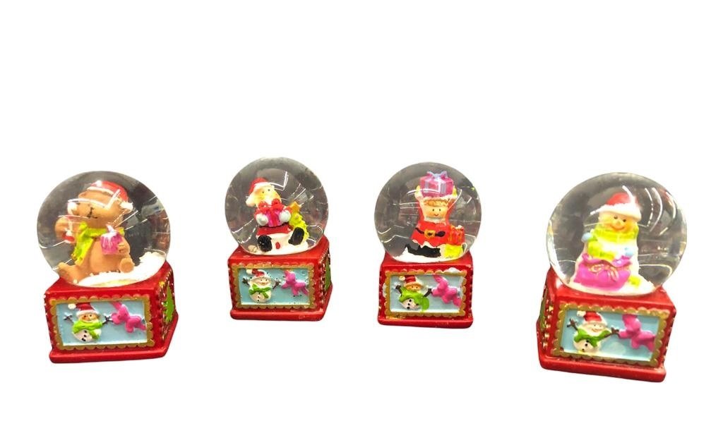 Mini Noel Baba & Kardan Adam & Büyük Ayı & Çocuk Hediye Cam Kar Küresi