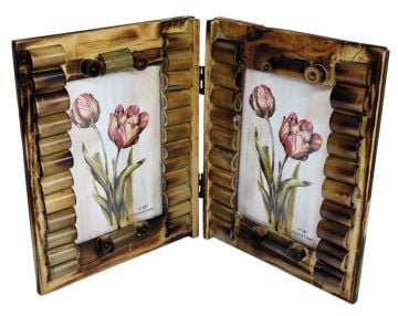 2'li Bambu Masaüstü Fotoğraf Çerçevesi (15 cm x 20 cm)