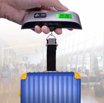 Dijital Işıklı Elektronik Askılı El Bagaj Tartısı Bavul Kantarı
