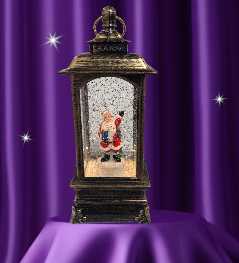 Dekoratif Işıklı Müzikli Püskürtmeli Noel Baba Yılbaşı Biblosu