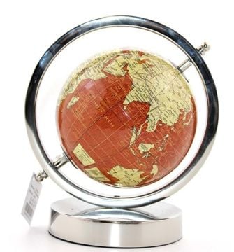 Dekoratif Dünya Küre Kırmızı (20cm)