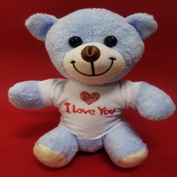 Kalpli I Love You Tişörtlü Peluş Ayı