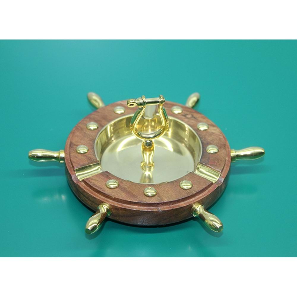 Dekoratif Masa Üstü Pirinç Çapalı Küllük (14cm)
