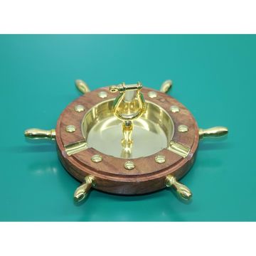 Dekoratif Masa Üstü Pirinç Çapalı Küllük (14cm)