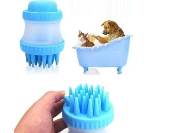 Şampuan Hazneli Kedi Köpek Masaj Ve Yıkama Fırçası