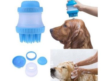 Şampuan Hazneli Kedi Köpek Masaj Ve Yıkama Fırçası