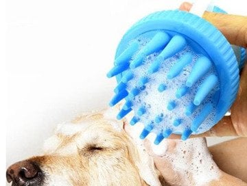 Şampuan Hazneli Kedi Köpek Masaj Ve Yıkama Fırçası